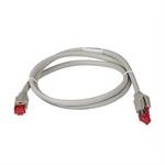 0,25m RJ45 Patchkabel grau Cat.7, S/FTP, LSZH 2x HRS TM21 hlgr, 1:1