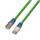 0,5m Cat.6 S/FTP Crossover Patchkabel 4x2xAW26 UL Kabel grün Tülle blau / TTL®