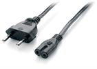 1,8m ochwertiges Stromkabel 2pin Euro ->C7 St/Bu schwarz / Equip