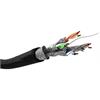 100m CAT7 Outdoor Netzwerkkabel,AWG 23/1 S/FTP (PiMF), schwarz
