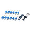 12er Set feldkonfektionierbare SC Steckverbinder OS2 blau, mit Faserhalter Singlemode