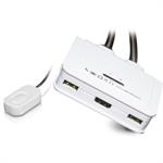 2-Port Mini-Kabel-KVM Switch HDMI-USB-Audio