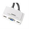 2-Port Mini-Kabel-KVM Switch VGA - USB - Audio mit 2 x Kabelsätze 0,9m