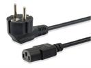 3,0m Hochwertiges Netzkabel, C13 auf Schuko gewinkelt H05VV-F3G 3x0.75mm² Equip