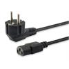 3,0m Hochwertiges Netzkabel, C13 auf Schuko gewinkelt H05VV-F3G 3x0.75mm² Equip