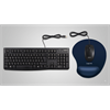 3-in-1 Business Set: Logitech® K120 Tastatur + B100 Maus + LogiLink® Gel-Mauspad