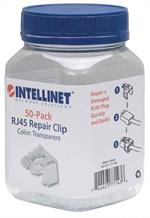 50er-Pack RJ45-Reparaturclips transparent / INTELLINET®