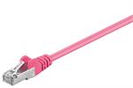 CAT 5e Patchkabel, SF/UTP, magenta 0,5m