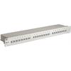 CAT 6 19-Zoll (48,3 cm) Patch Panel, 24 Port, (1 HE) grau