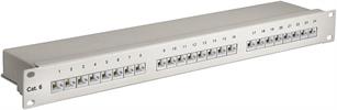 CAT 6 24Port 19-Zoll (48,3 cm) Patch Panel STP 250Mhz grau / Goobay