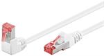 CAT 6 Patchkabel 1x 90° gewinkelt, S/FTP (PiMF) 0,5m weiss / Goobay®