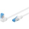 CAT 6 Patchkabel 1x 90° gewinkelt, S/FTP (PiMF), 3,0m weiß / Goobay®