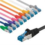 CAT 6A Patchkabel S/FTP (PiMF) 1 m, Set in 10 Farben 10GB 500MHZ