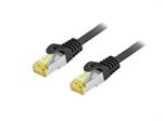 Cat.6A S/FTP Outdoor-Patchkabel, 1,5m, schwarz 10GB 500Mhz / Equip®