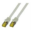 Cat.6a S/FTP Patchkabel 600Mhz mit CAT7 Rohkabel grau 2,0m