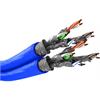 CAT 7A+ Duplex-Netzwerkkabel 1200Mhz AWG22/1 S/FTP (PiMF), Blau 100m
