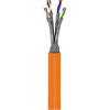 CAT 7A Netzwerkkabel, 500 Meter S/FTP (PiMF) AWG23/1 orange LSZH