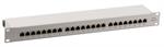 CAT6a 24Port Patchpanel 19" 10GB 500Mhz 1HE RAL7035