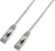 CAT6A S/FTP Patchkabel 500Mhz halogenfei grau 10m Delta zertifiziert
