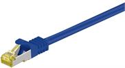 Cat6a S/FTP Patchkabel 600Mhz mit CAT7 Rohkabel blau 0,5m
