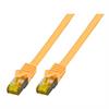 Cat6a S/FTP Patchkabel 600Mhz mit CAT7 Rohkabel gelb 0,5m