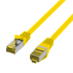 Cat6a S/FTP Patchkabel 600Mhz mit CAT7 Rohkabel gelb 1,0m
