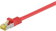 Cat6a S/FTP Patchkabel 600Mhz mit CAT7 Rohkabel LSOH 1,0m rot