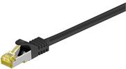Cat6a S/FTP Patchkabel 600Mhz mit CAT7 Rohkabel schwarz 0,25m