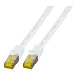 Cat6a S/FTP Patchkabel 600Mhz mit CAT7 Rohkabel weiss 0,25m