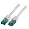 Cat6a S/FTP Patchkabel 600Mhz mit CAT7 Rohkabel weiss 0,5m