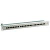 CAT6e 24Port Patchpanel 19" 1HE grau STP 250Mhz 5GB RAL7035