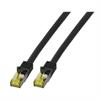 CAT7 10GB Patchkabel 600Mhz S/FTP LSZH schwarz 1m