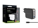 Conceptronic® Althea USB Ladegerät 4Port 100W,3xUSB-C,1xUSB-A 1.5m schwarz