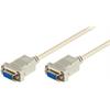 D-SUB 9 pin Anschlusskabel, Buchse/Buchse, seriell Nullmodem