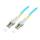 Duplex Jumper LC/LC 50/125µ OM3, LSZH, aqua 7,5 Meter