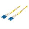 Duplex Jumper LC/LC 9/125µ 0.5 m, OS2, LSZH, gelb