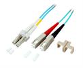 Duplex Jumper LC-SC 50/125µ, OM3, LSZH, aqua, 7,5m