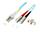 Duplex Jumper LC-SC 50/125µ, OM3, LSZH, aqua, 7,5m