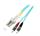 Duplex Jumper LC-ST 50/125µ, OM3, LSZH, aqua, 2.0mm, 15m