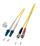 Duplex Jumper LC-ST 9/125µ, OS2, LSZH, gelb, 2.0mm 10m