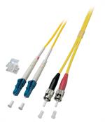 Duplex Jumper LC-ST 9/125µ, OS2, LSZH, gelb, 2.0mm 10m