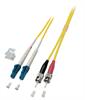 Duplex Jumper LC-ST 9/125µ, OS2, LSZH, gelb, 2.0mm 1m