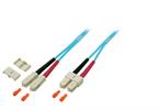 Duplex Jumper SC-SC 50/125µ, OM3, LSZH, aqua, 3.0mm, 20m