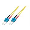 Duplex Jumper SC-SC 9/125µ, OS2, LSZH, gelb, 3.0mm, 15m