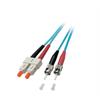 Duplex Jumper SC-ST 50/125µ, OM3, LSZH, aqua, 3.0mm, 10m