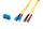 Duplex Jumper SC-ST 9/125µ, OS2, LSZH, gelb, 3.0mm, 1m