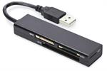 Ednet® USB 2.0 Multi CardReader 4-port unterstützt MS,SD,T-flash,CF Format
