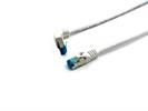 Equip® Cat.6A S/FTP Patchkabel, gewinkelter zu geradem Stecker 3,0m weiss