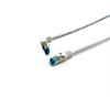Equip® Cat.6A S/FTP Patchkabel, gewinkelter zu geradem Stecker 5,0m weiss