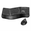 Ergonomisches Funk-Tastatur-Maus-Set mit geteilter Tastatur, schwarz LogiLink®